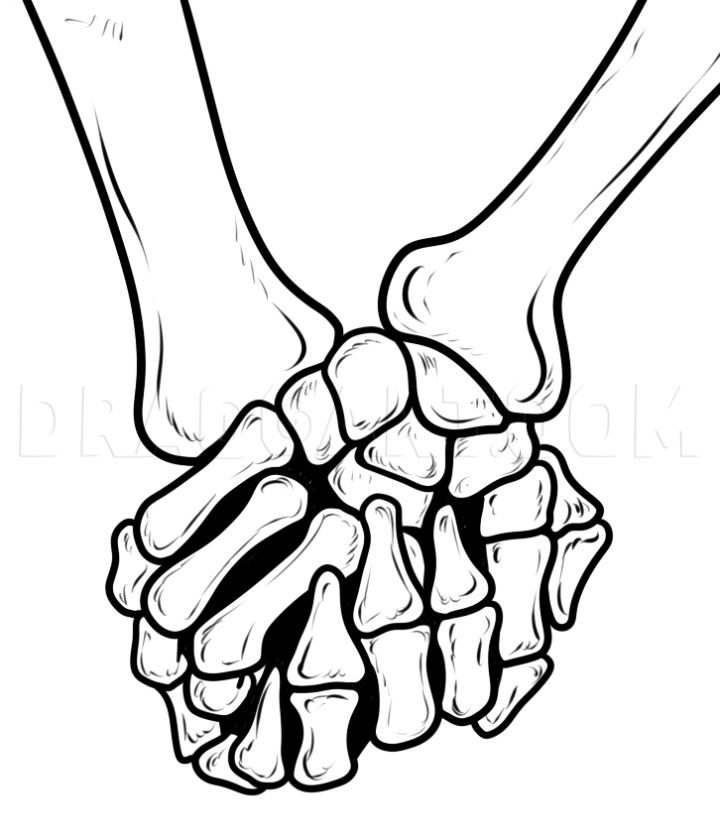 20 Skeleton Hand Drawing Ideas - How to Draw a Skeleton Hand