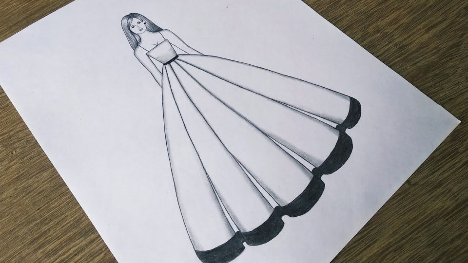 30 Easy Dress Drawing Ideas How to Draw a Dress