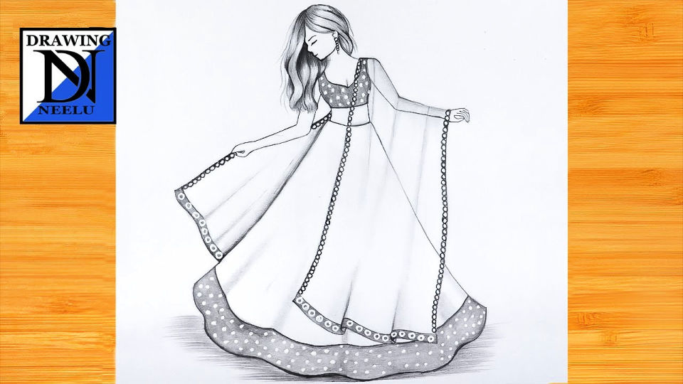 30 Easy Dress Drawing Ideas - How to Draw a Dress