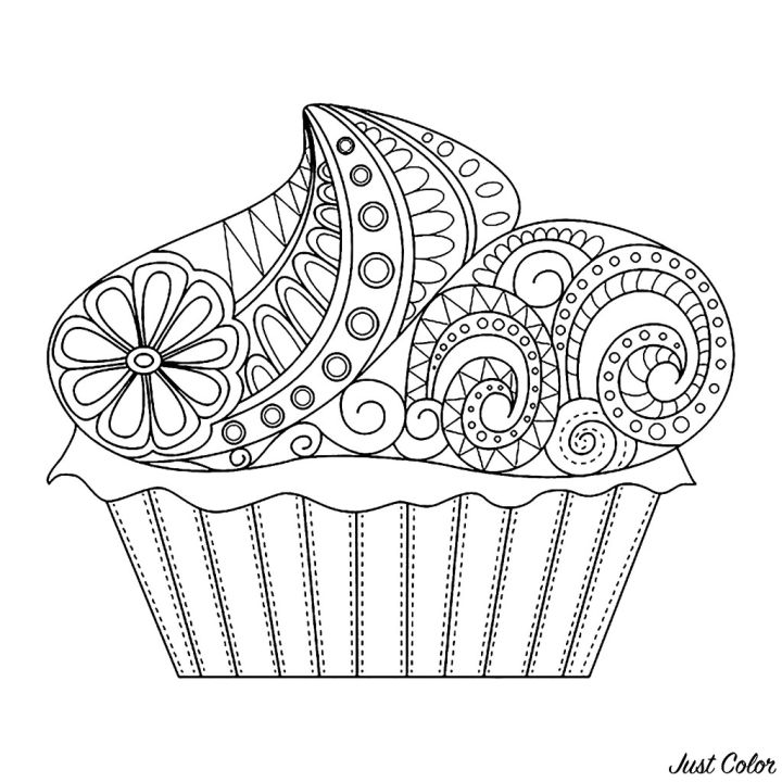 25 Free Cupcake Coloring Pages for Kids and Adults