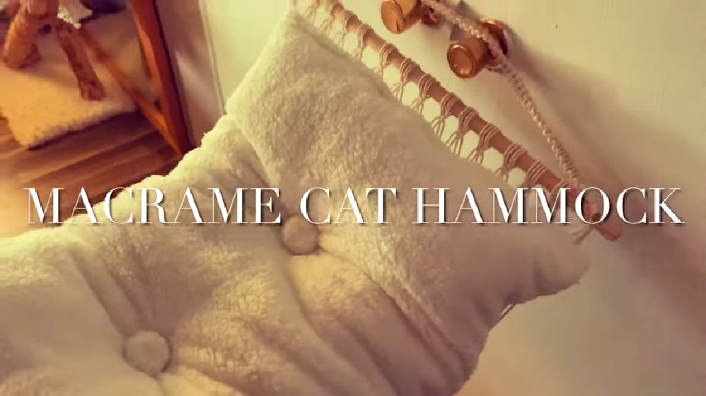 DIY Macrame Cat Hammock for Your Furry Friend - Blitsy