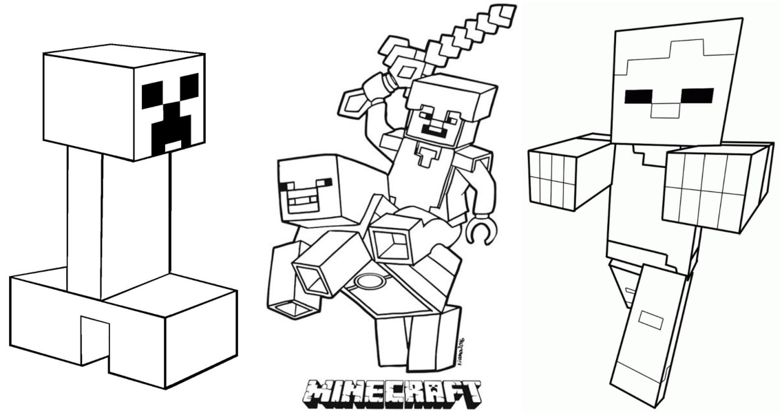 minecraft pictures to print and draw