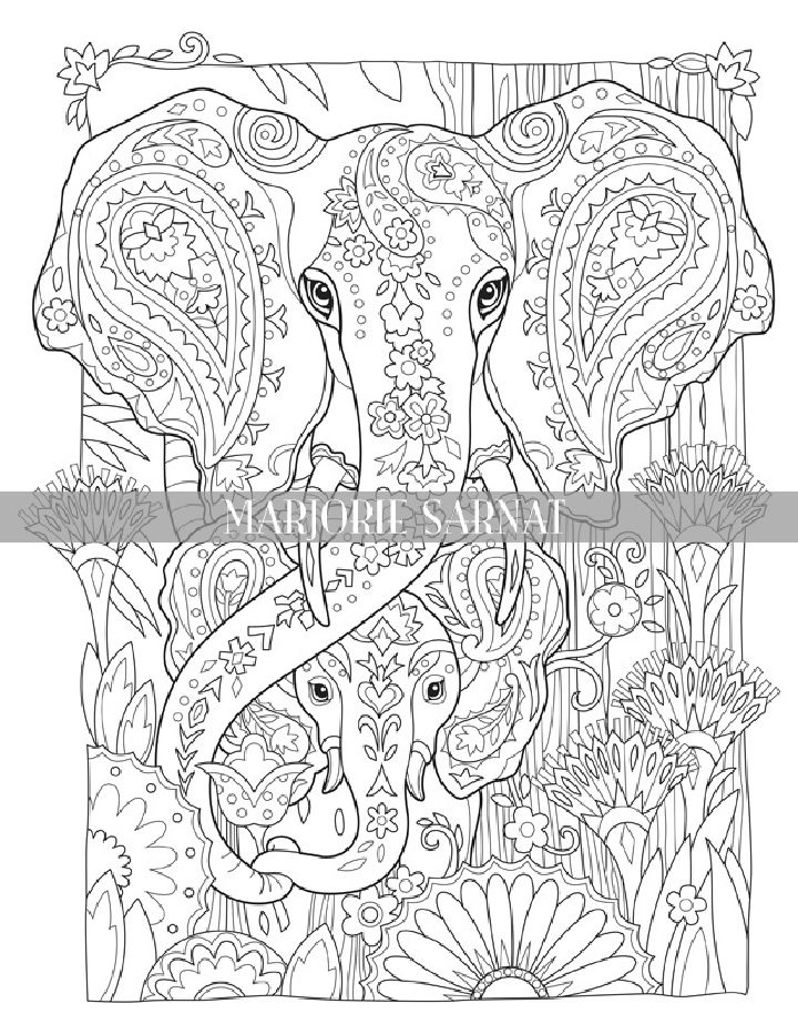 25 Free Elephant Coloring Pages for Kids and Adults