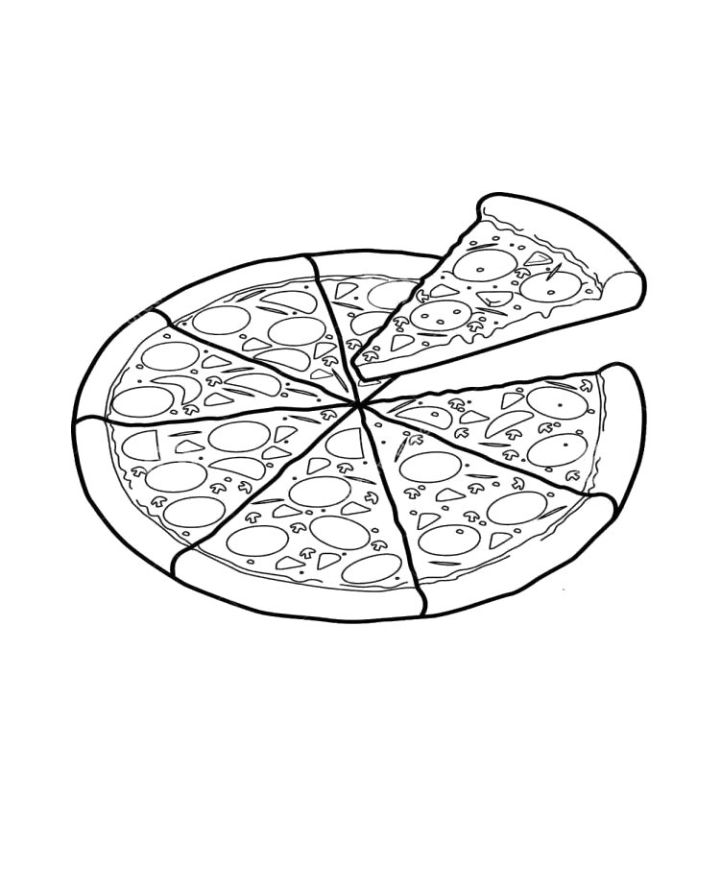 25 Free Pizza Coloring Pages for Kids and Adults - Blitsy