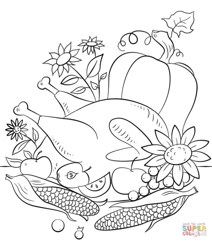 25 Free Food Coloring Pages for Kids and Adults - Blitsy