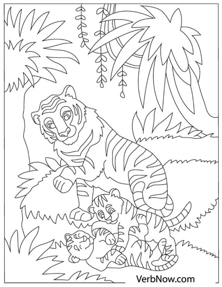 25 Free Tiger Coloring Pages for Kids and Adults - Blitsy