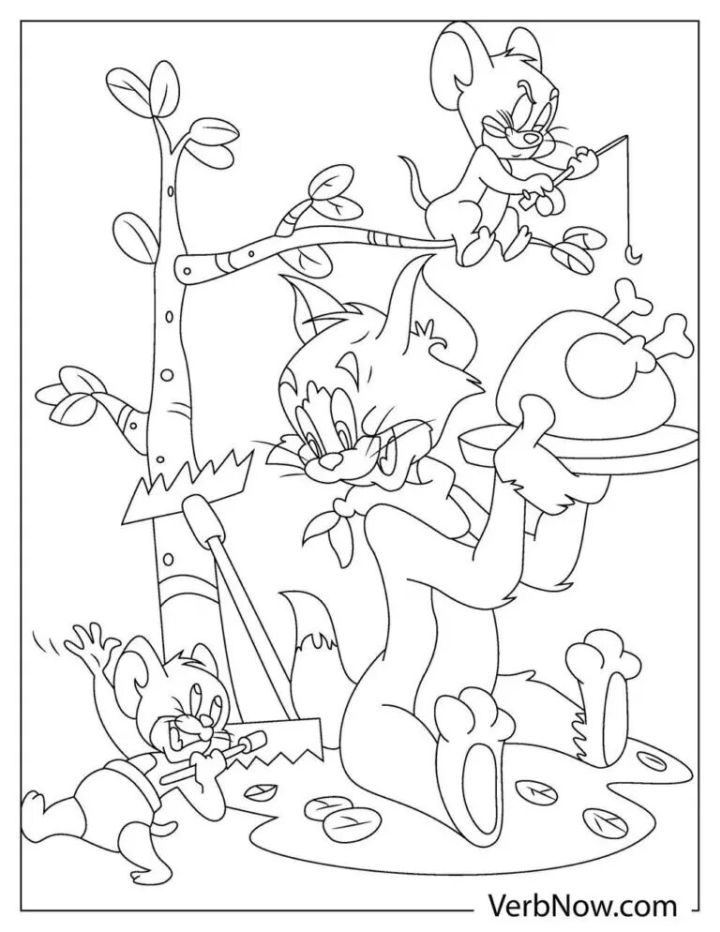 25 Free Tom and Jerry Coloring Pages for Kids and Adults
