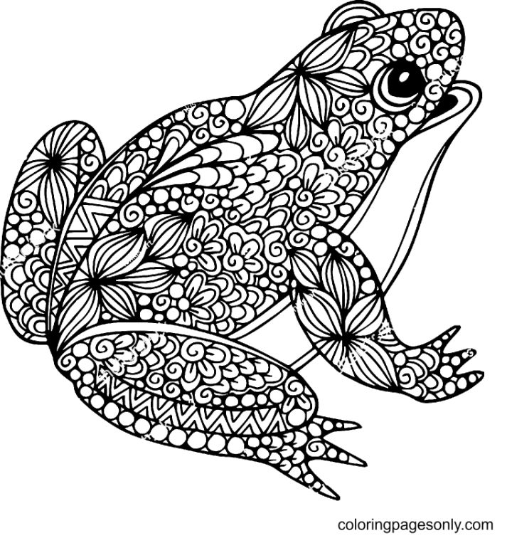 25 Free Frog Coloring Pages for Kids and Adults