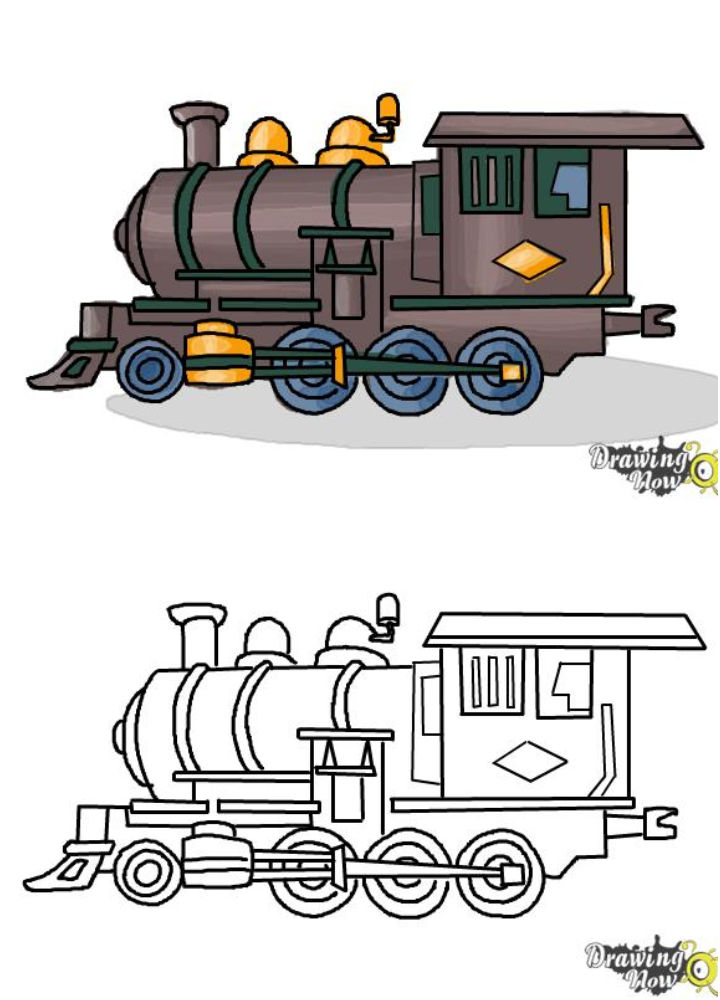 25 Easy Train Drawing Ideas - How to Draw a Train