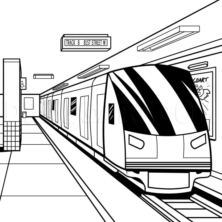 25 Easy Train Drawing Ideas - How to Draw a Train