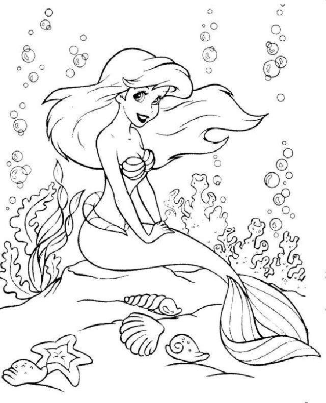 25 Free Ariel Coloring Pages for Kids and Adults