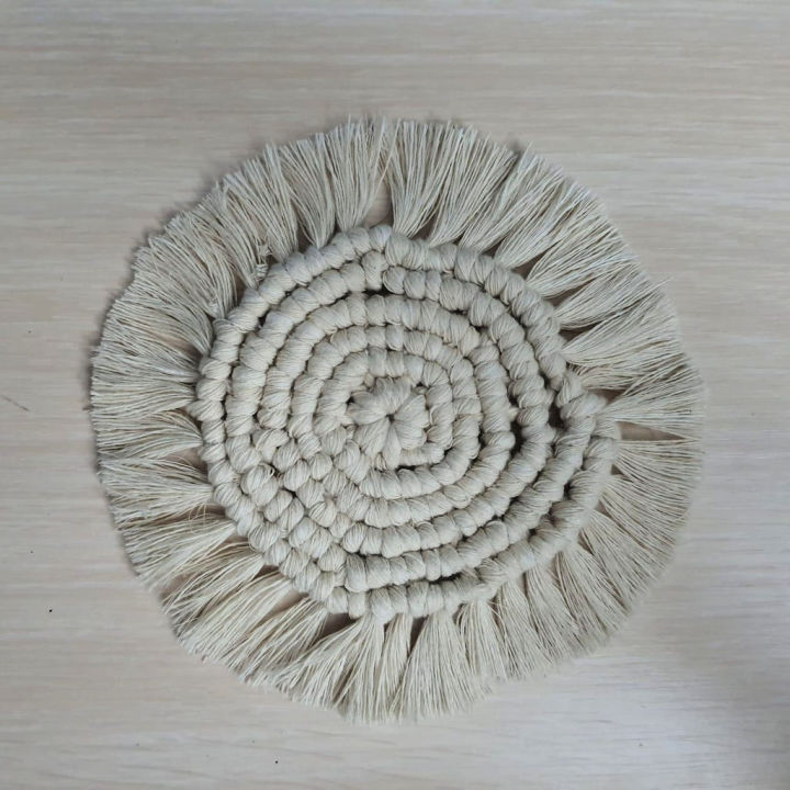 DIY Macrame Coasters: How to Make a Macrame Coaster - Blitsy