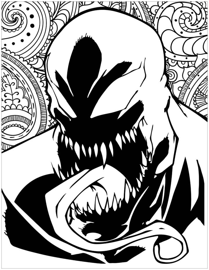 25 Free Venom Coloring Pages for Kids and Adults