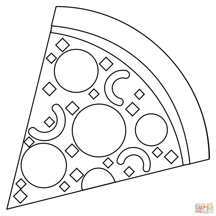 25 Free Pizza Coloring Pages for Kids and Adults - Blitsy