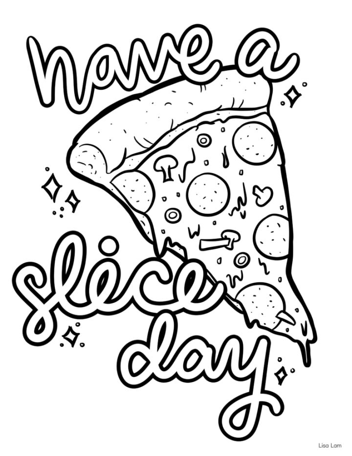 25 Free Pizza Coloring Pages for Kids and Adults - Blitsy