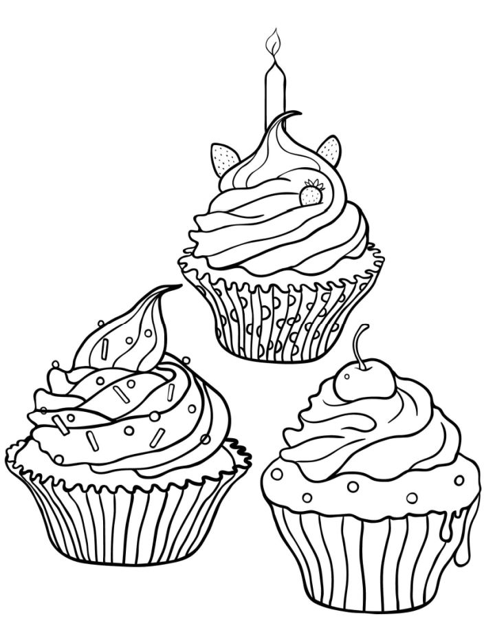 25 Free Cupcake Coloring Pages for Kids and Adults