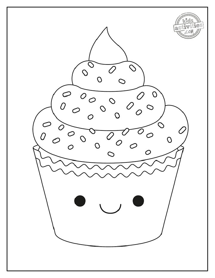 25 Free Cupcake Coloring Pages for Kids and Adults