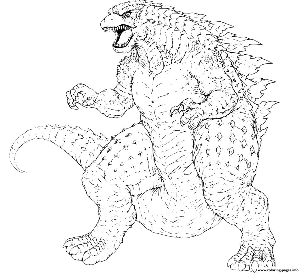 25 Free Godzilla Coloring Pages for Kids and Adults