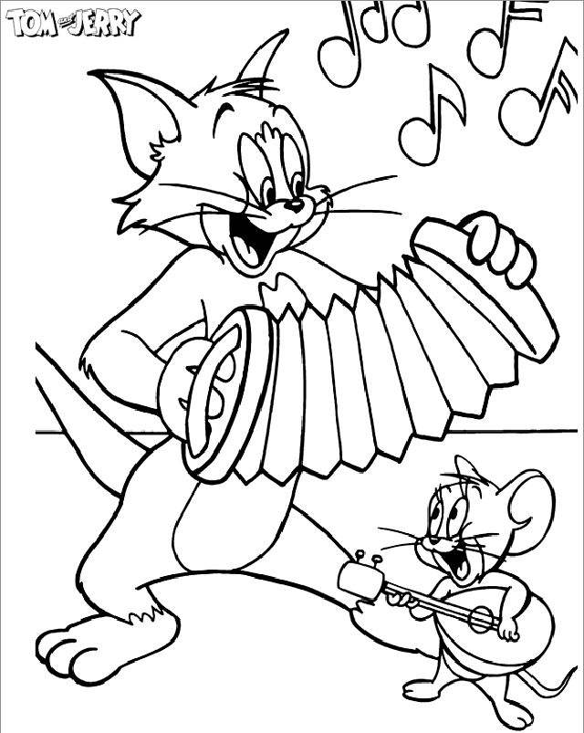 25 Free Tom and Jerry Coloring Pages for Kids and Adults