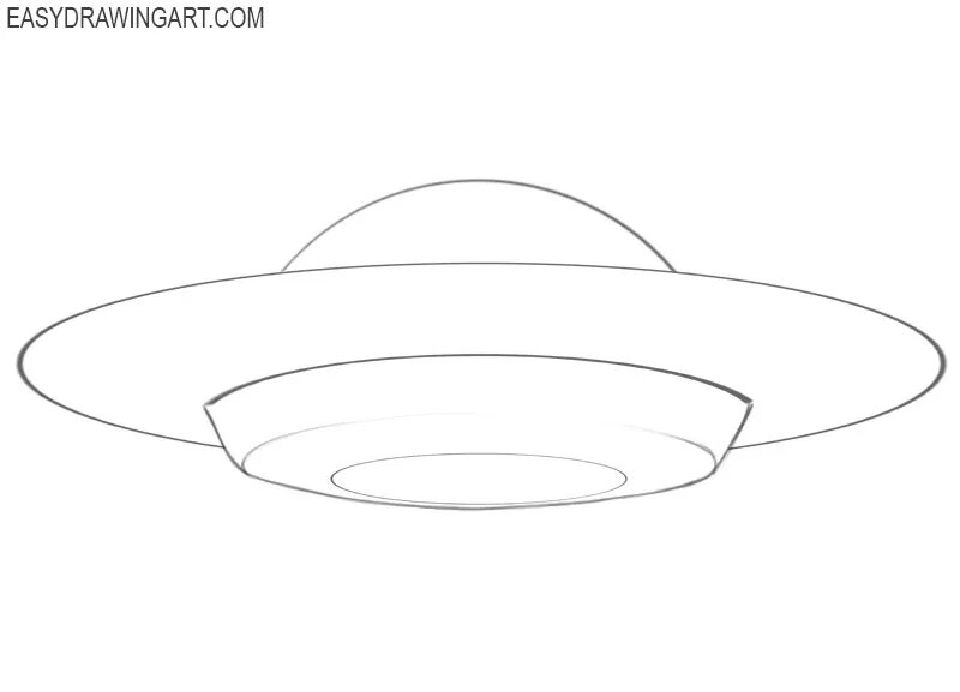 20 Easy UFO Drawing Ideas - How to Draw a UFO
