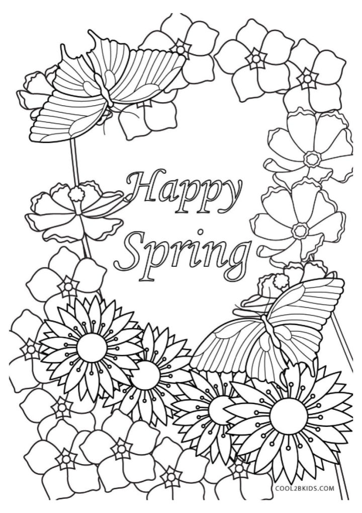 10 Spring Coloring Pages Printable for Adults: Embrace the Beauty of the Season