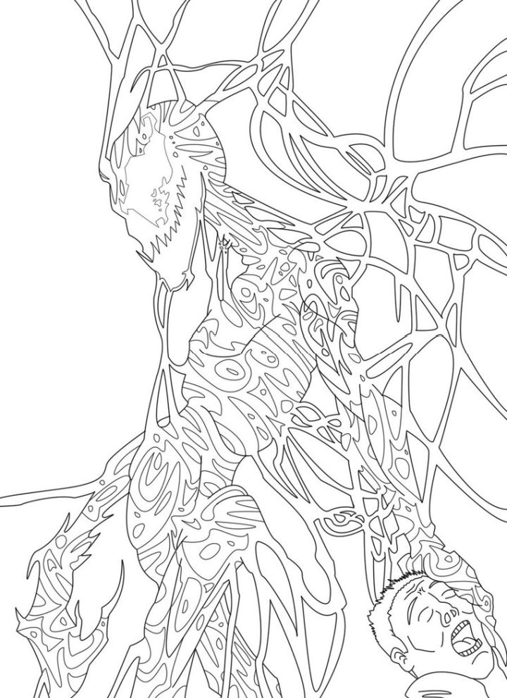 25 Free Venom Coloring Pages for Kids and Adults
