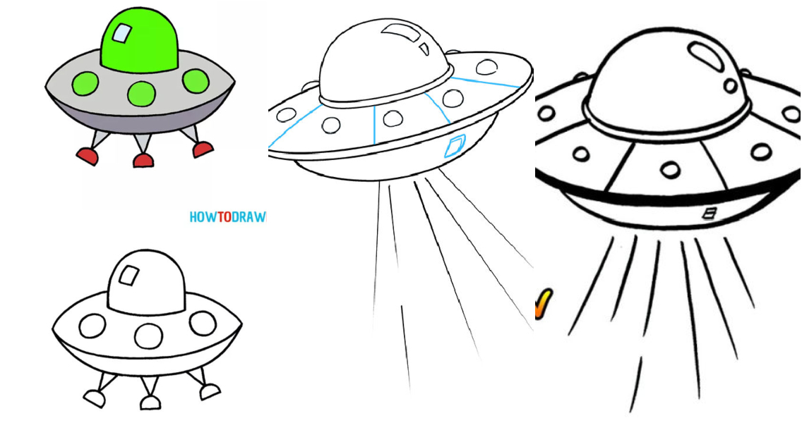 Discover 136+ spaceship drawing easy