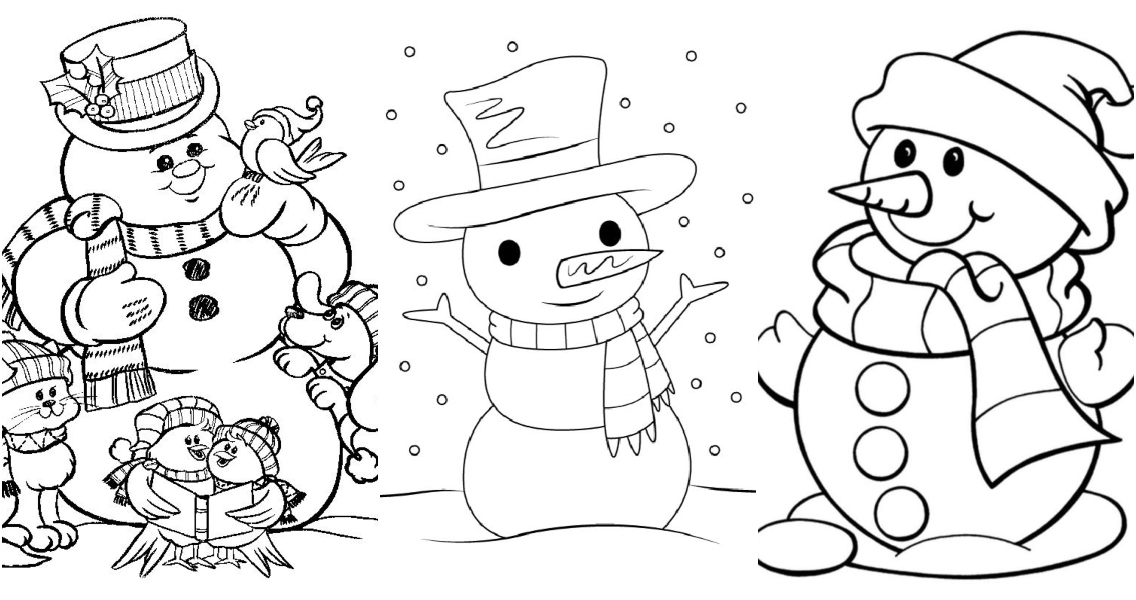 snowman coloring pages for free