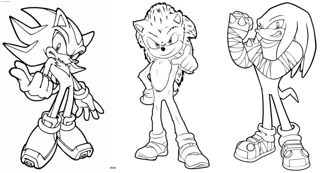 Shadow Sonic Coloring Pages