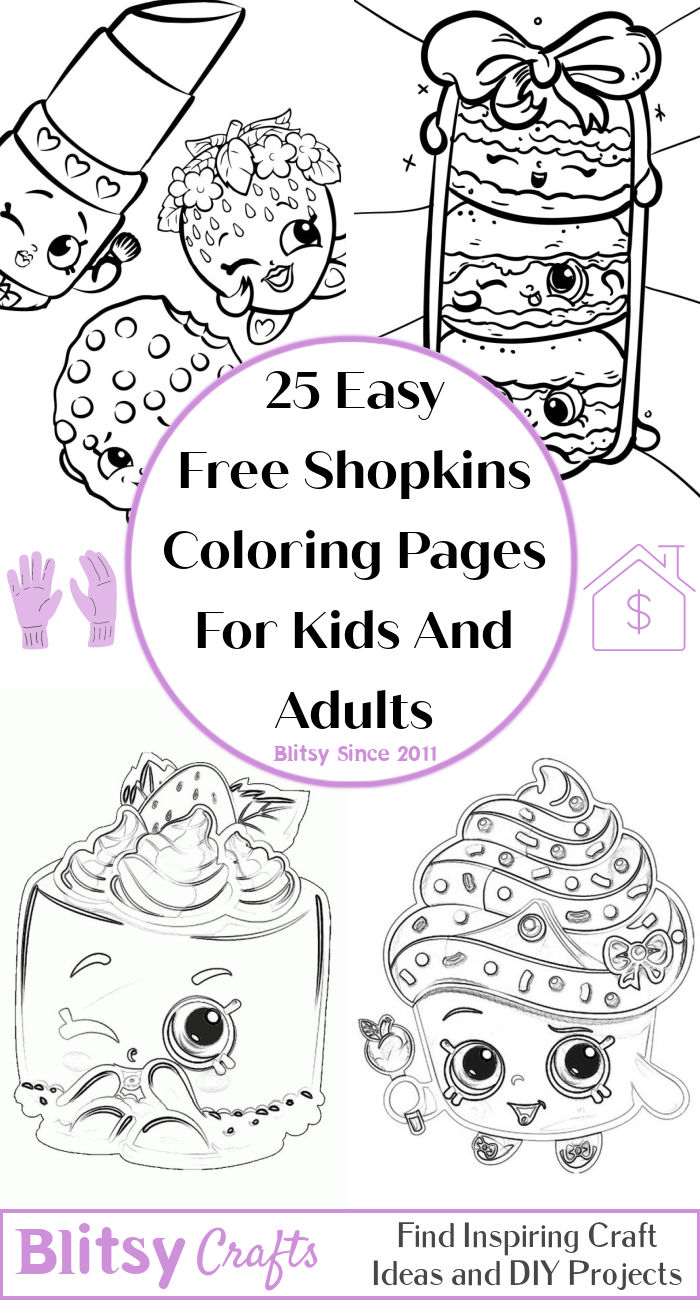 25 Free Shopkins Coloring Pages for Kids and Adults