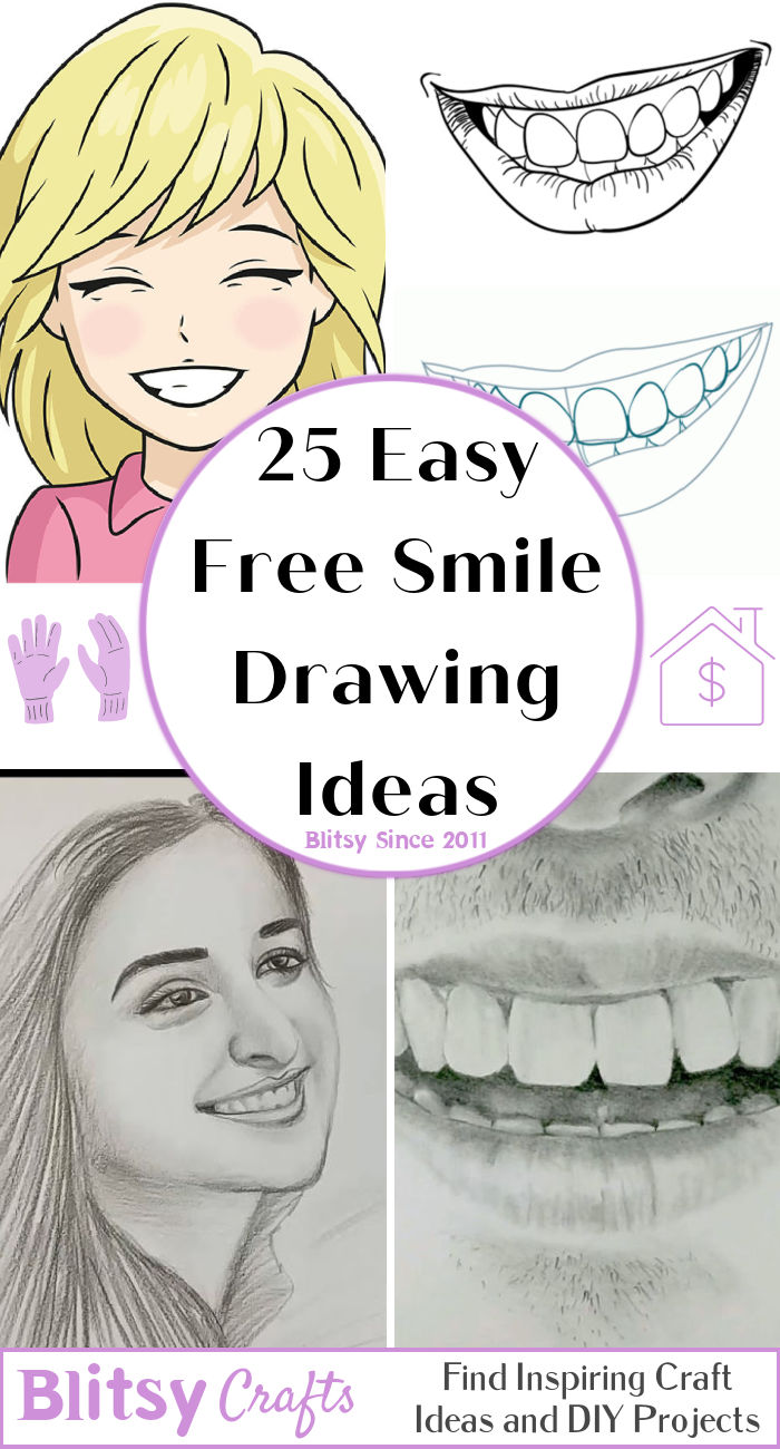 25 Easy Smile Drawing Ideas - Smile Drawing Reference