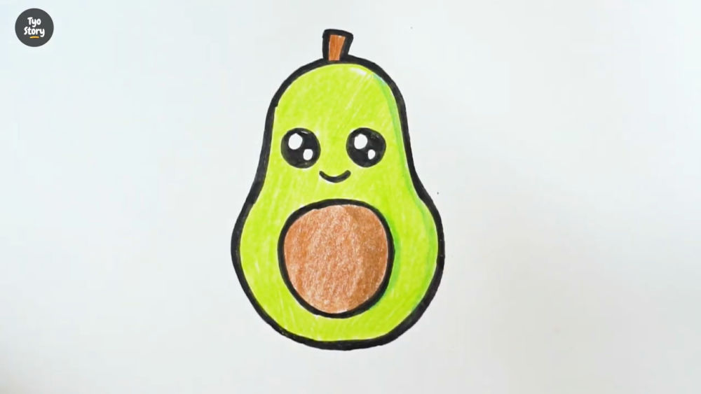 25 Easy Avocado Drawing Ideas - How to Draw