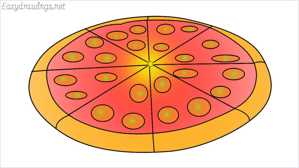 20 Easy Pizza Drawing Ideas - How to Draw a Pizza