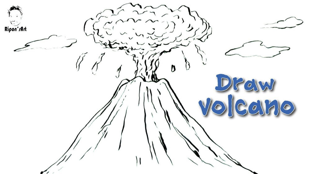 25 Easy Volcano Drawing Ideas - How to Draw