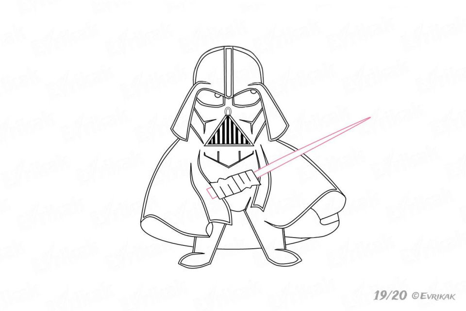 How to Draw Realistic Darth Vader