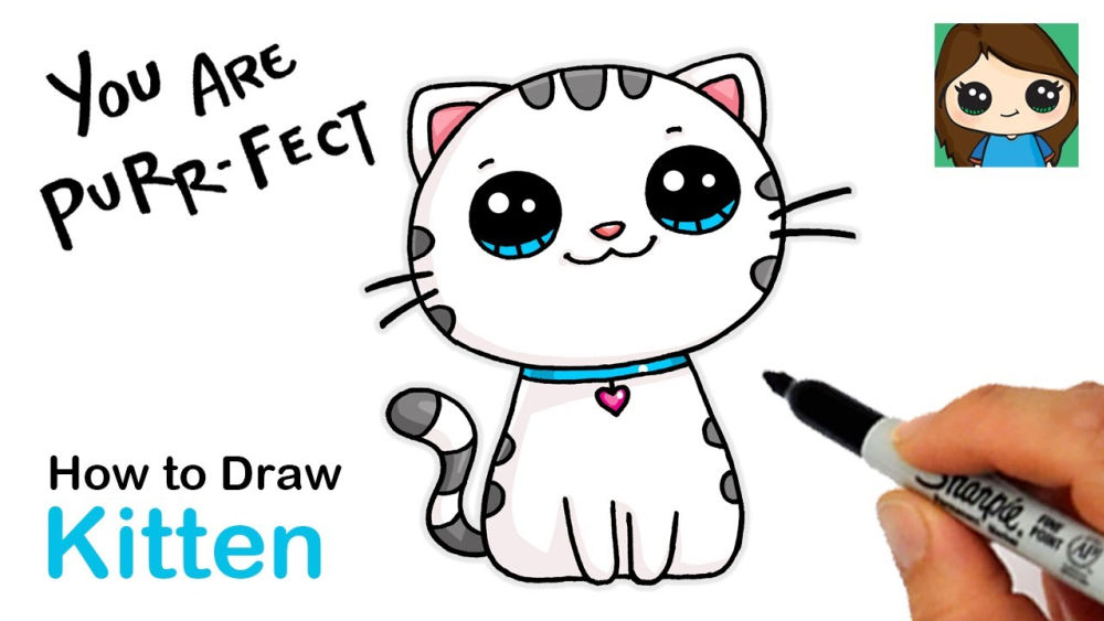 25 Easy Kitten Drawing Ideas - How to Draw a Kitten