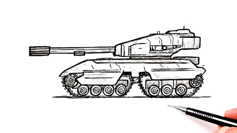 25 Easy Tank Drawing Ideas - How to Draw a Tank