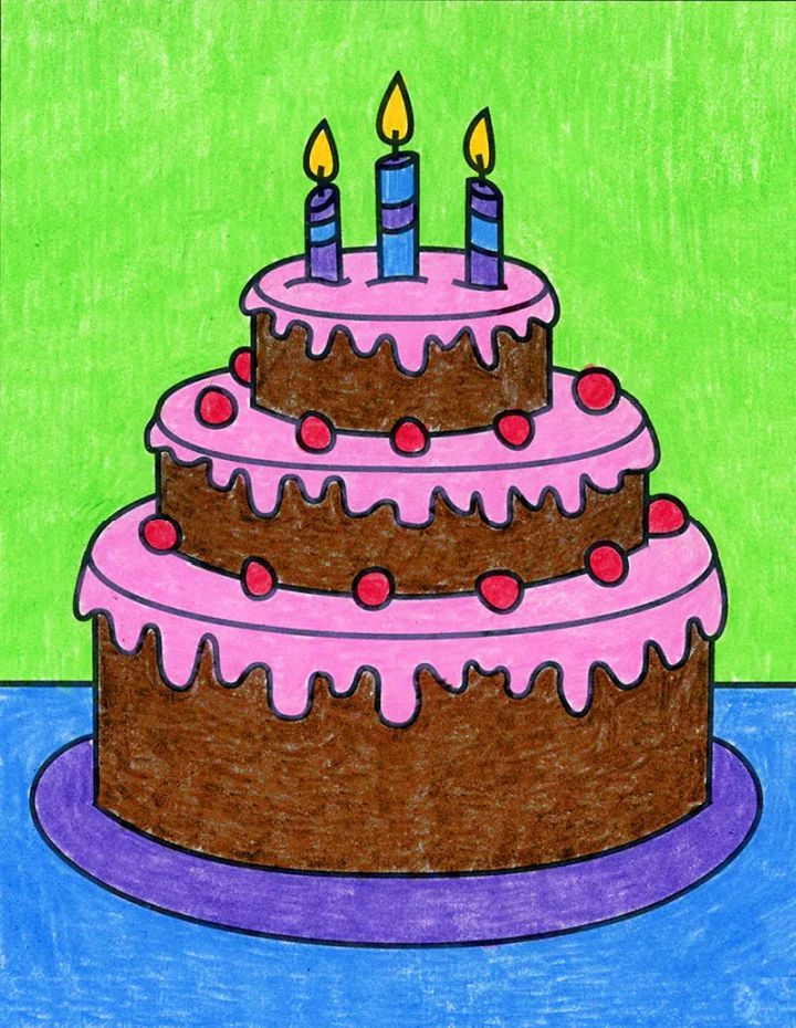 20 Easy Birthday Cake Drawing Ideas - How to Draw