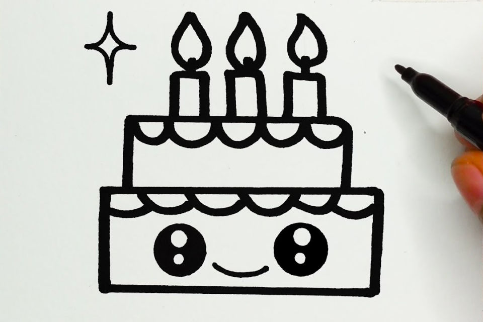 20 Easy Birthday Cake Drawing Ideas How to Draw
