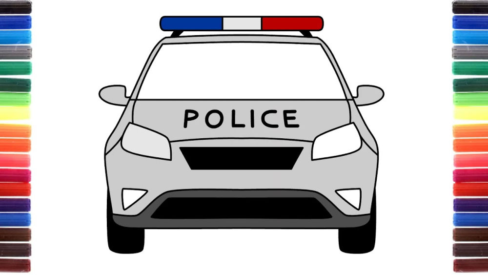 25 Easy Police Car Drawing Ideas - Draw a Police Car