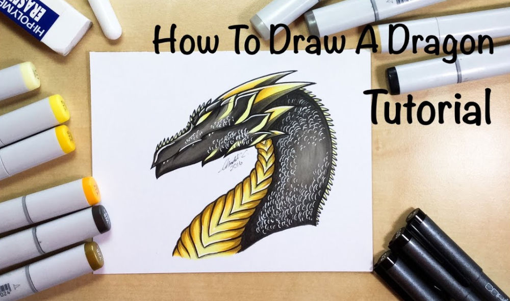 25 Easy Dragon Head Drawing Ideas - How To Draw