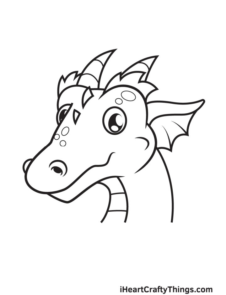 25 Easy Dragon Head Drawing Ideas - How to Draw