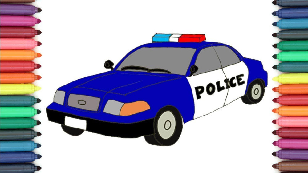 25 Easy Police Car Drawing Ideas - Draw a Police Car