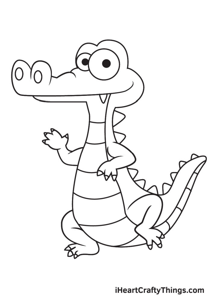 25 Easy Alligator Drawing Ideas - Draw an Alligator