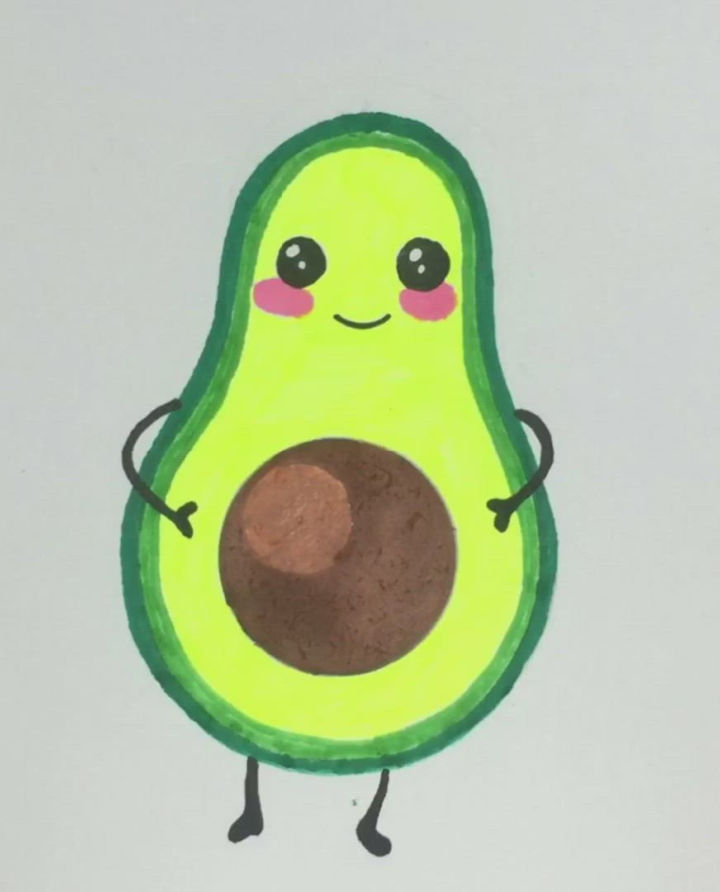 25 Easy Avocado Drawing Ideas - How to Draw