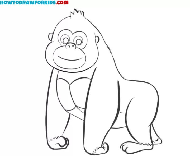 25 Easy Gorilla Drawing Ideas - How to Draw a Gorilla