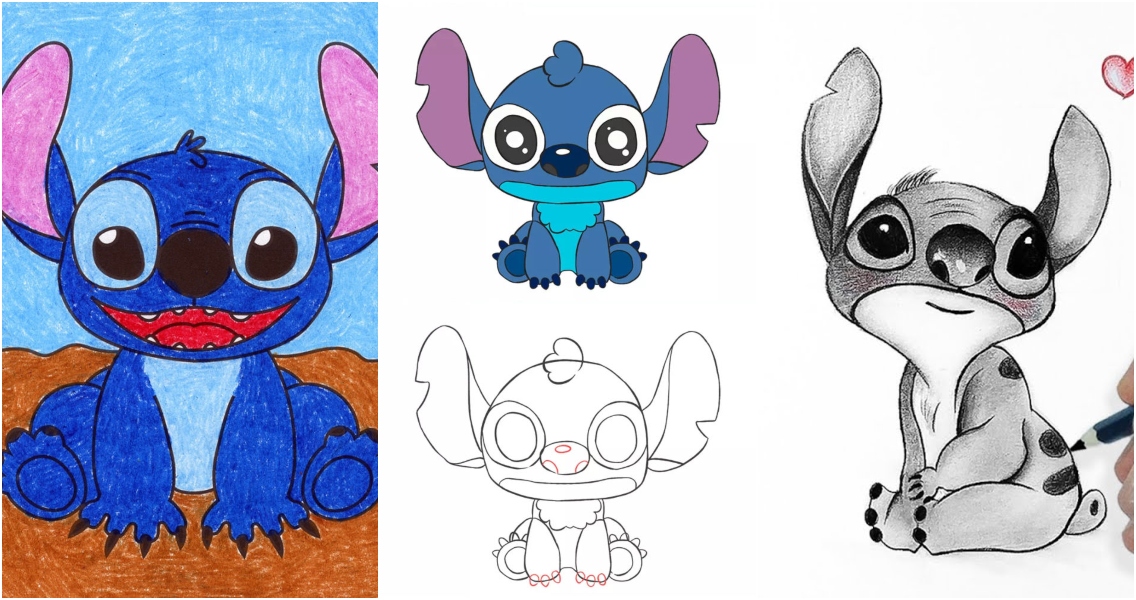 how to draw stitch sad