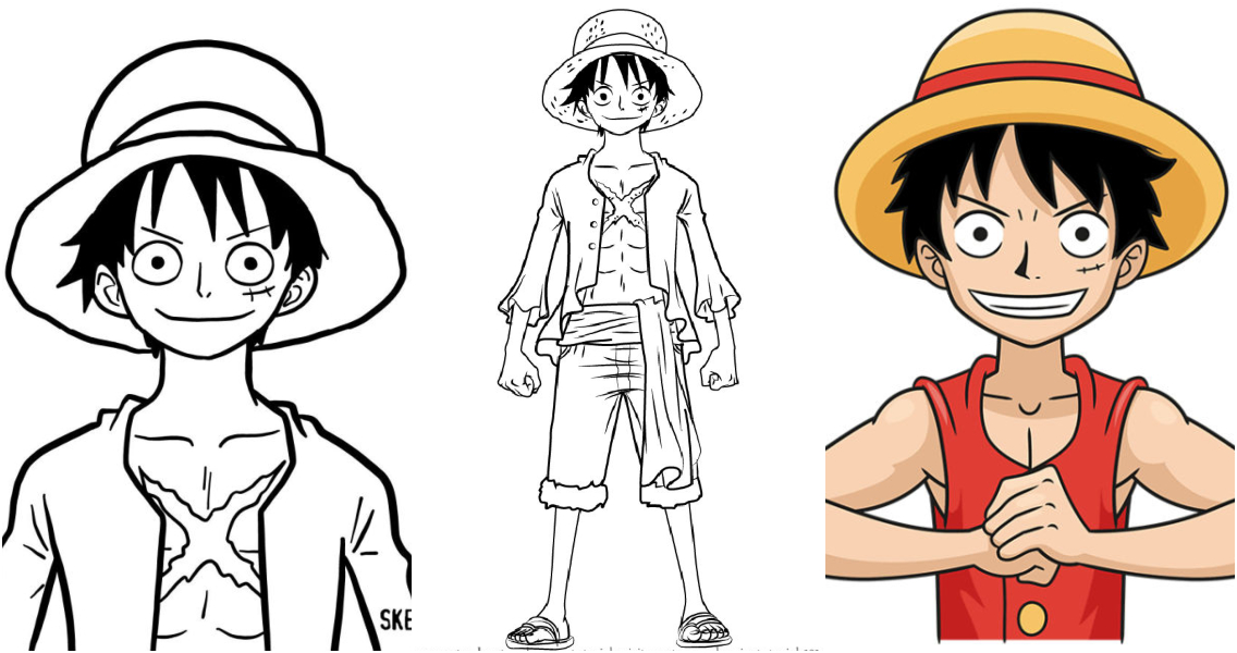 Easy Drawing Of Luffy Images, Photos | Mungfali