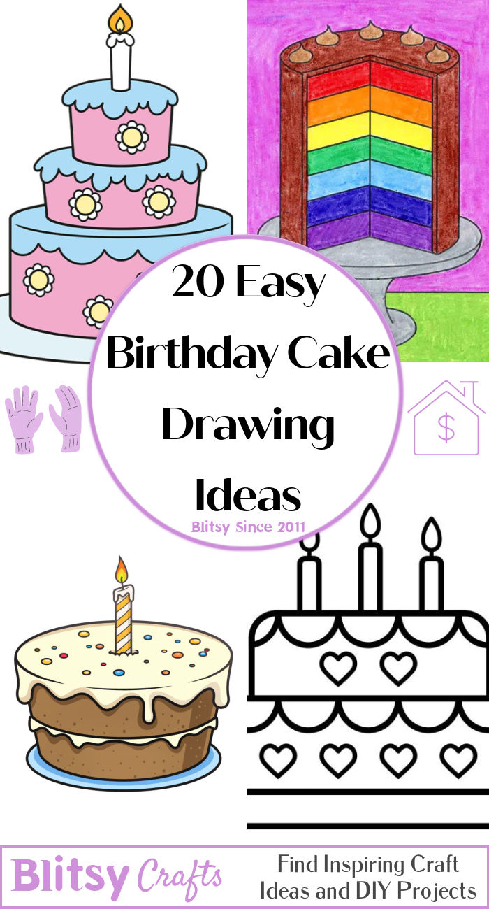 20 Easy Birthday Cake Drawing Ideas How to Draw