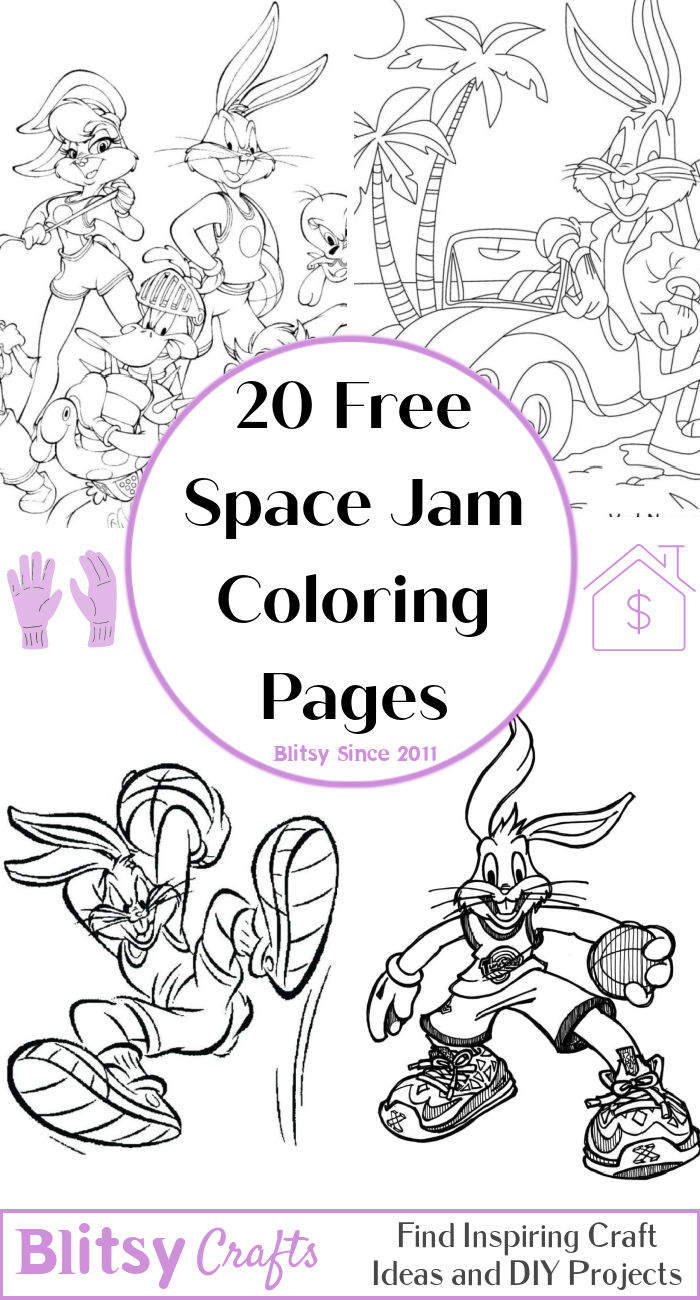 20 Free Space Jam Coloring Pages for Kids and Adults